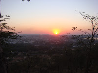 View of sunset from Nrupatunga Betta, Hubli
